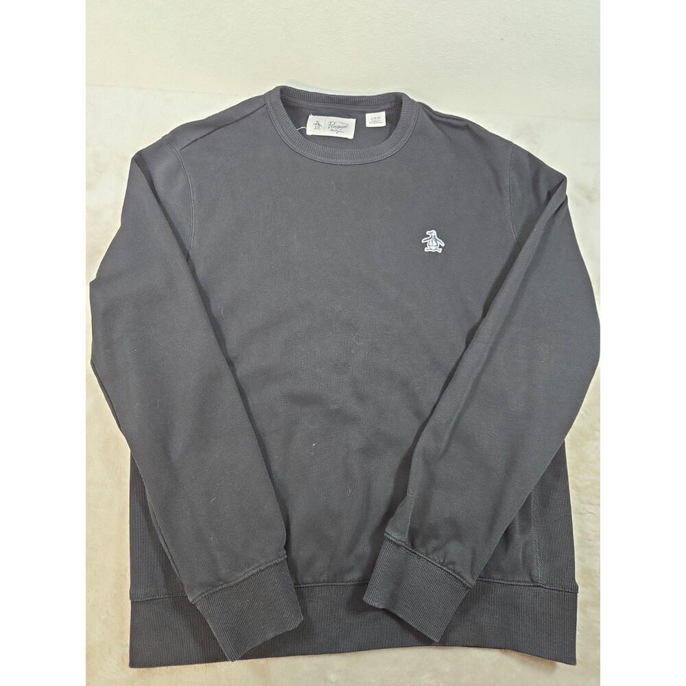 ORIGINAL PENGUIN CREWNECK SWEATER Black MENS MEDIUM Excellent